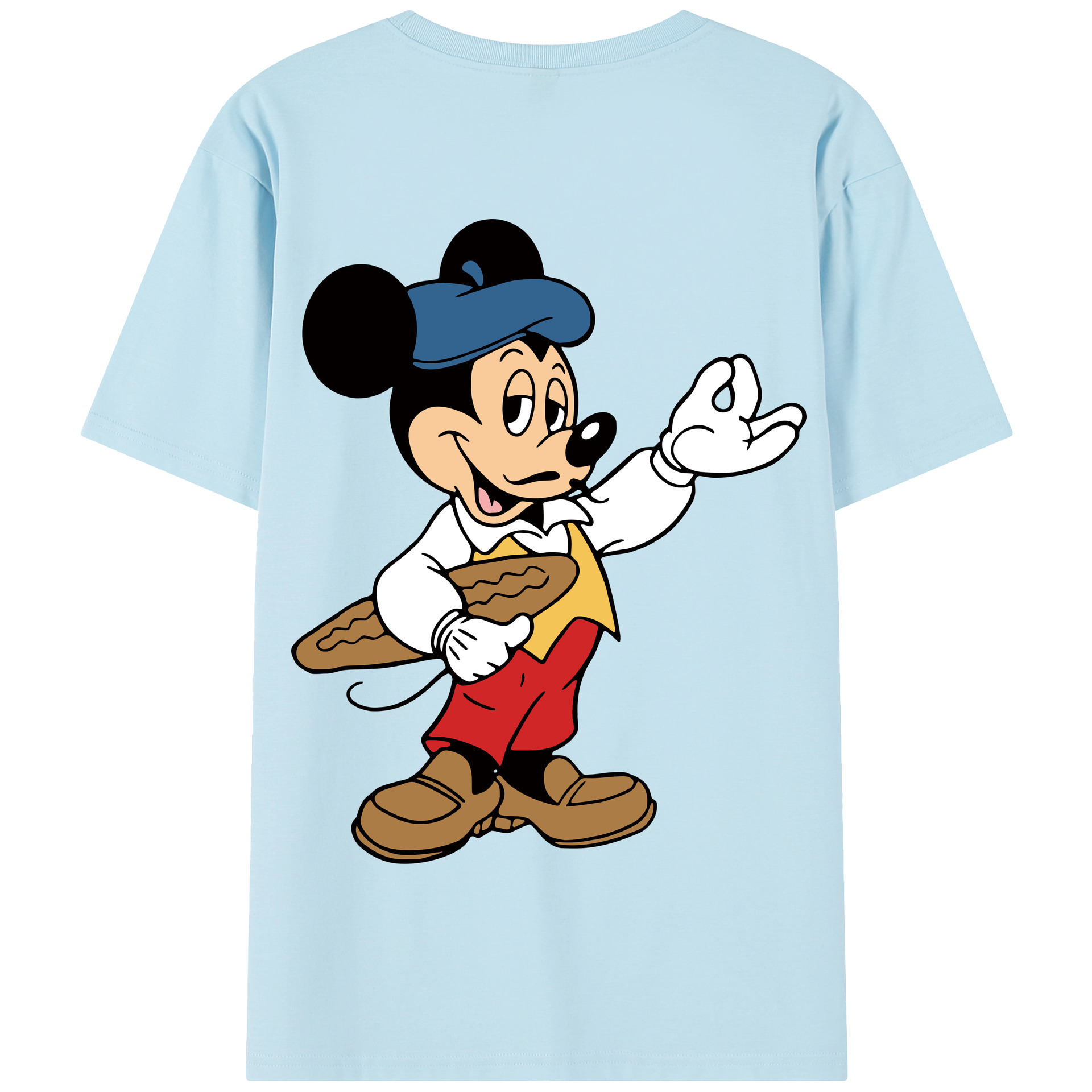 （画像用） ミッキーマウス Mickey Mouse 綿100％半袖Tシャツ（背面プリント）